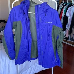 Columbia blue rain jacket